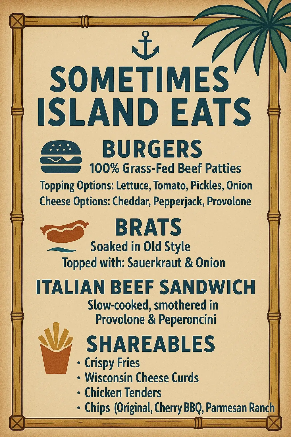 Sometimes island eats food menu